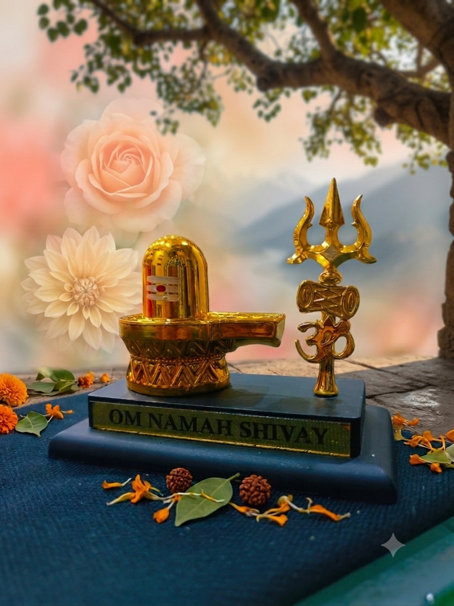 DIVINE SHIVALINGA WITH TRISHOOL & DAMRU MKS02