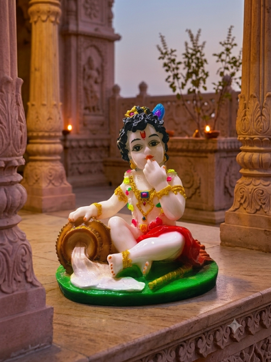 LADDU GOPAL EATING MAKHAN DIVINE IDOL RK014