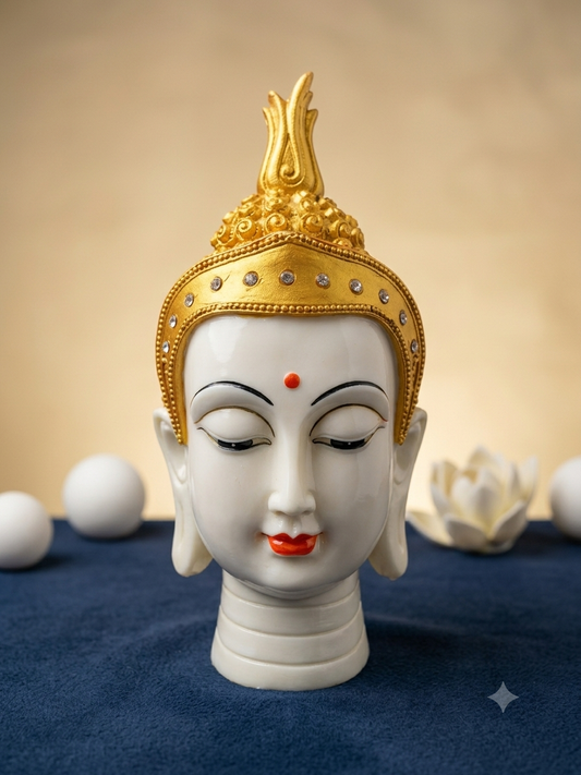 PEACEFUL BUDDHA FACE STATUE B2MK
