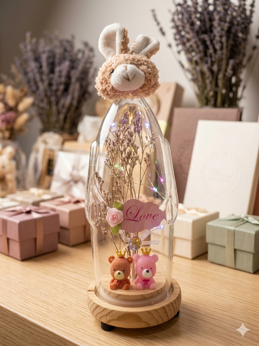 Glowy Bunny Bottle Love Showpiece ( LS65 )