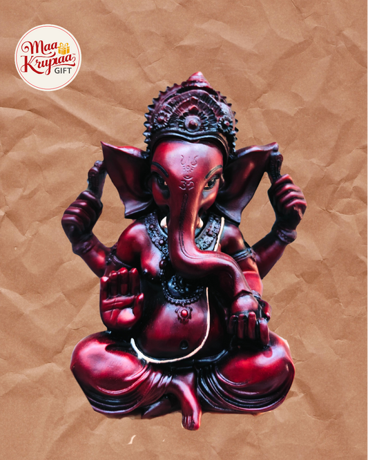 Brown finished Primium Ganesh ji showpiece Mk005