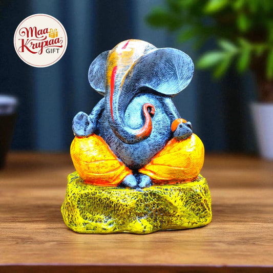 BLUE GANESHA WITH LADDU W133