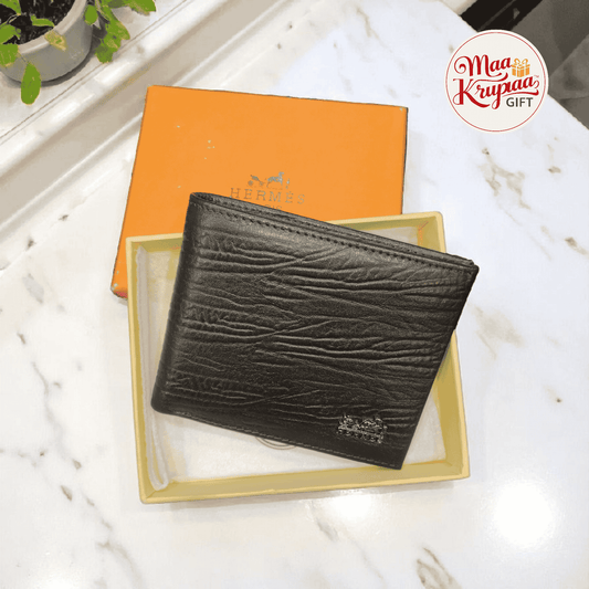 HERMÈS BLACK LEATHER WALLET W2299