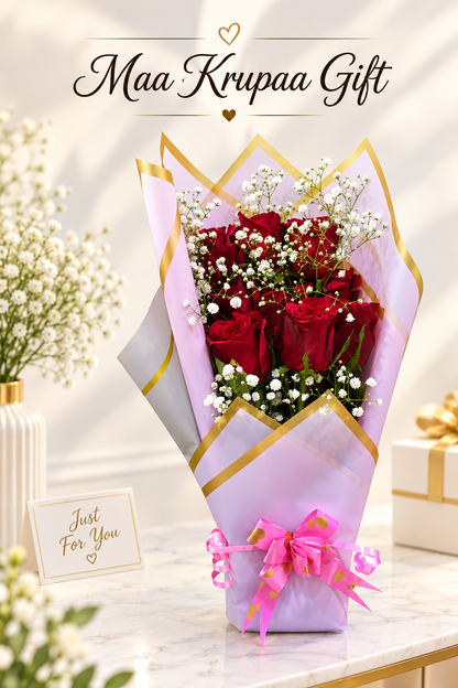 ORIGNAL ROSE BOUQUE WITH LOVE CARD BEST FOR YOUR LOVE