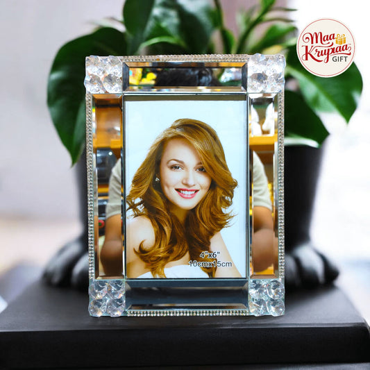 CRYSTAL DIAMOND PHOTO FRAME – CUBE CORNER DESIGN 1007