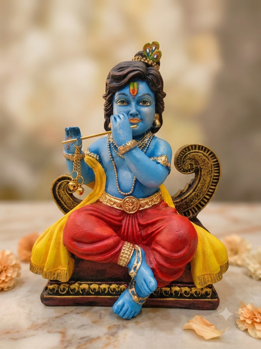 LADDU GOPAL ON THRONE DIVINE IDOL RK027