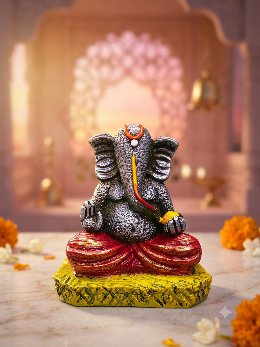 DIVINE GANESHA IDOL GREY COLOR MKG03