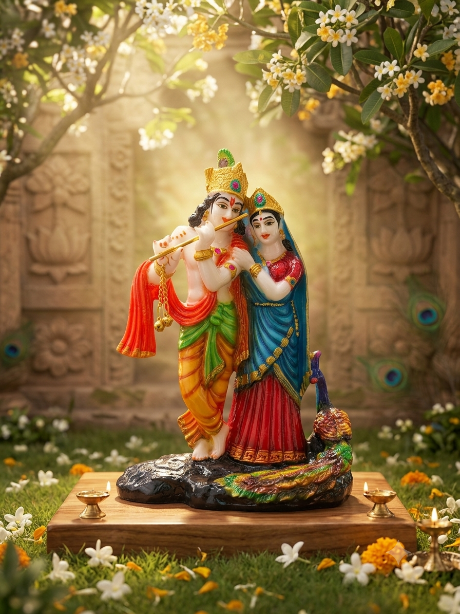 RADHA KRISHN DIVINE MULTICOLOR IDOL RK04