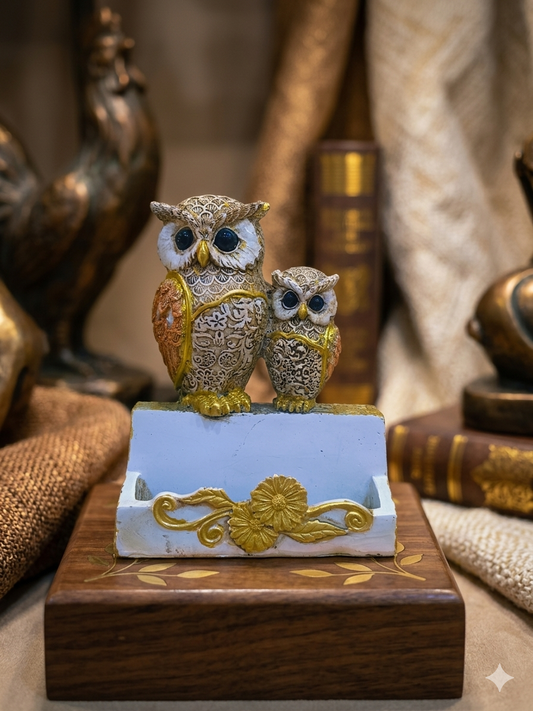 SWEET OWL PAIR SHOWPIECE