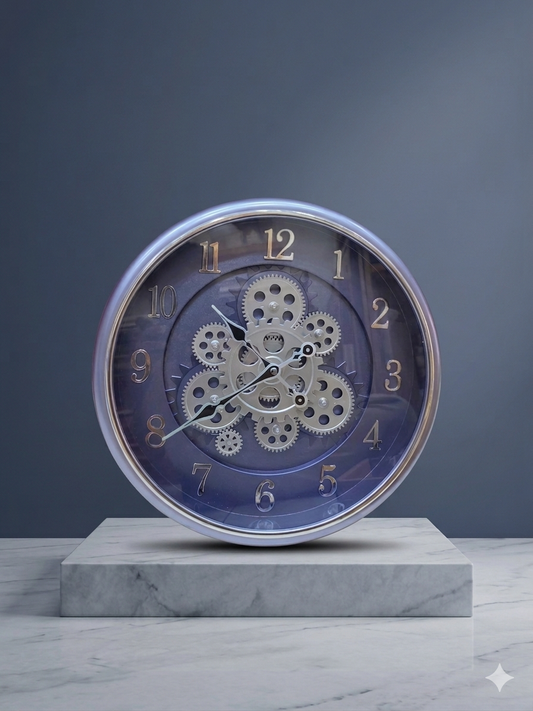 BLUE COLOUR AUTO GEAR NEW PRIMIUM WALL CLOCK MK56
