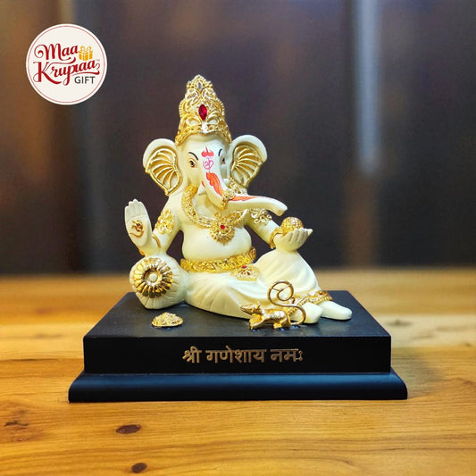 SHREE GANESHA GOLDEN DECORATIVE IDOL W103