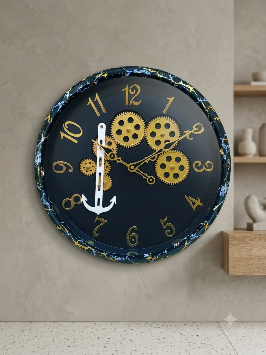 GEAR CRANK UNIQUE MECHANISM WALL CLOCK WC012