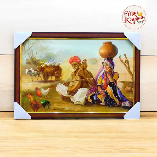 RURAL VILLAGE LIFE HOME DECOR WALL FRAME 1025 D17