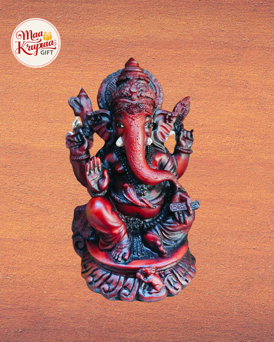 Brown finished Ganesh ji showpiece Mk424