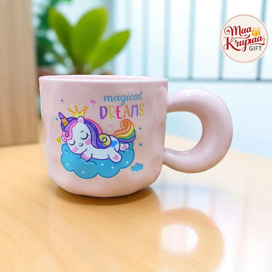 DREAMS PINK UNICORN MUG W22