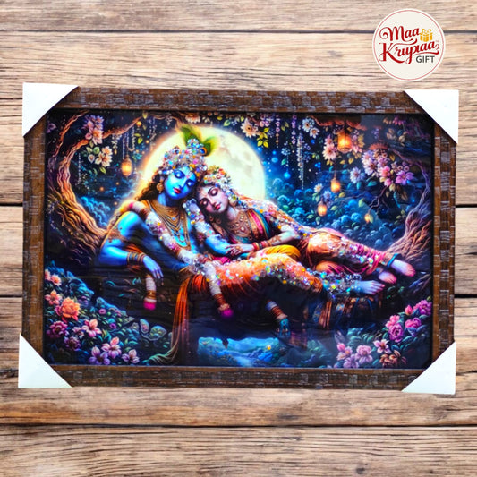 RADHA KRISHNA MOONLIGHT LOVE WALL FRAME 1338 A15