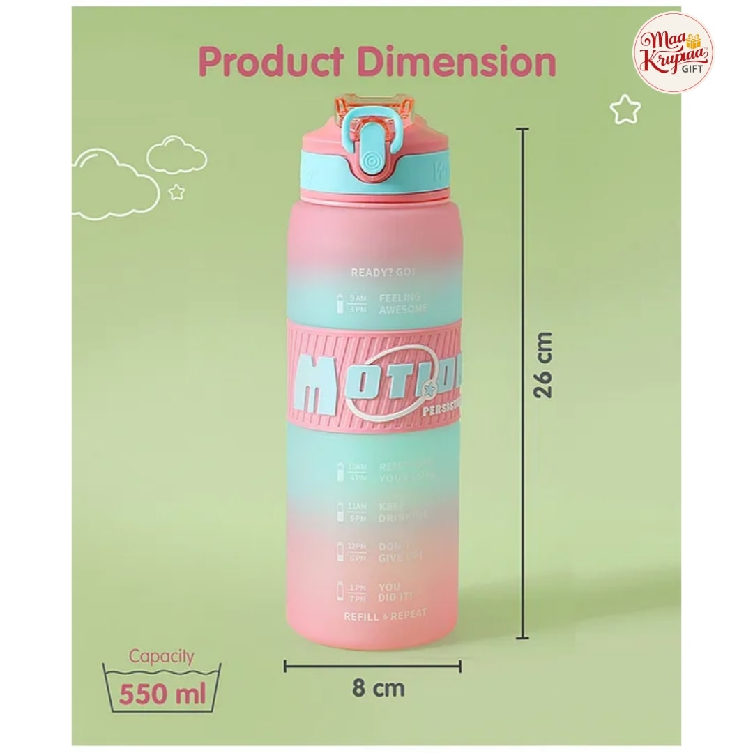 MOTIVATIONAL WATER BOTTLE - BPA FREE & FREEZER SAFE 1423
