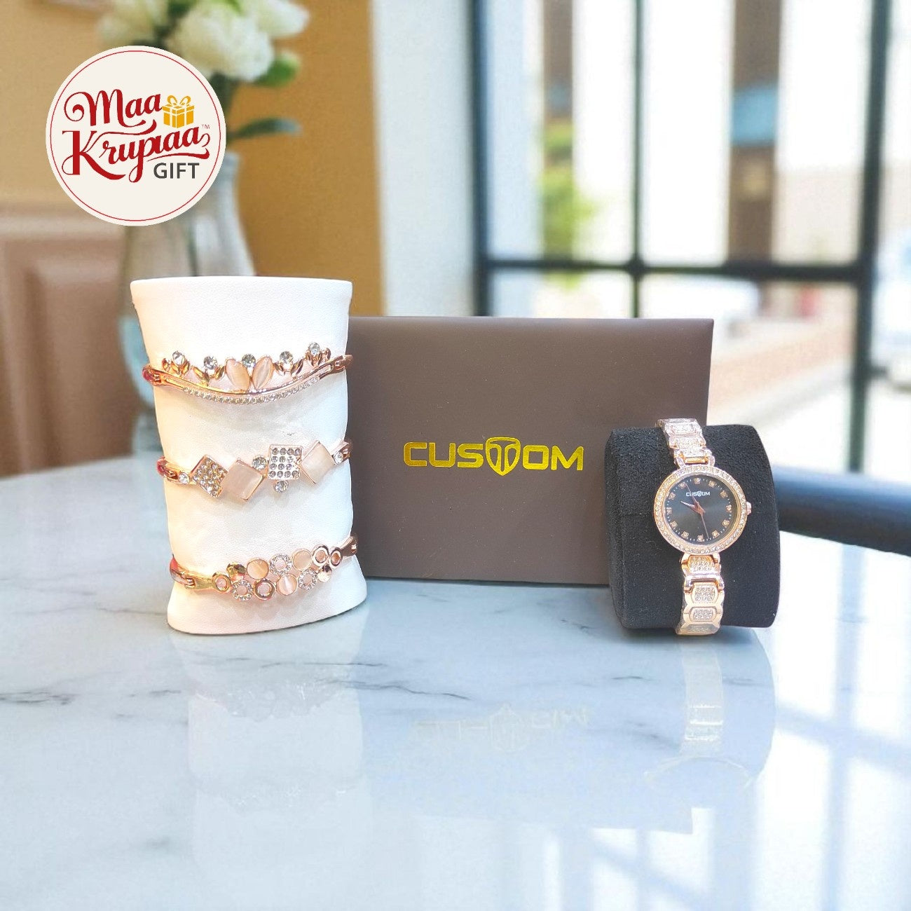 CUSTOM WATCH & BRACELET GIFT SET W44