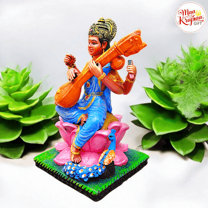 MULTICOLOUR SARASWATI MATA WASHABLE IDOL 875