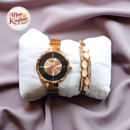 LUXURY WATCH & BRACELET GIFT SET W57