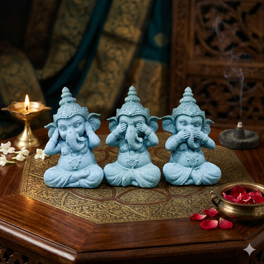 3 PECS SET OF GANESH JI PRIMIUM HIGH FINISHING SHOWPICE MK431