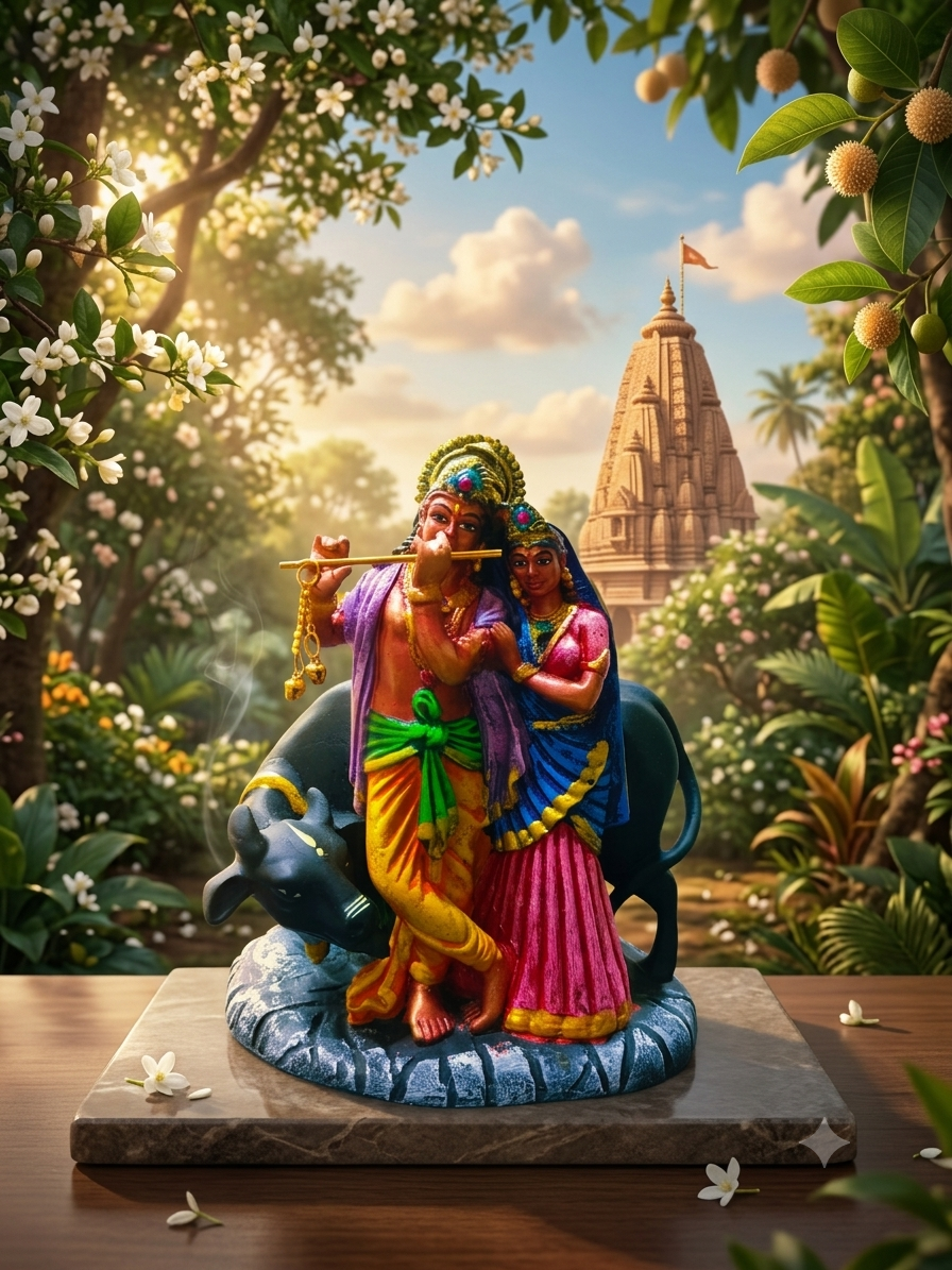 RADHA KRISHN DIVINE MULTICOLOR IDOL RK01