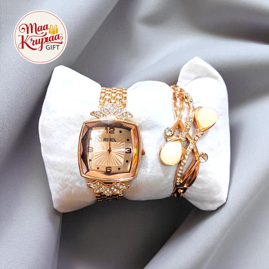 DESIGNER WATCH AND BRACELET GIFT SET W61