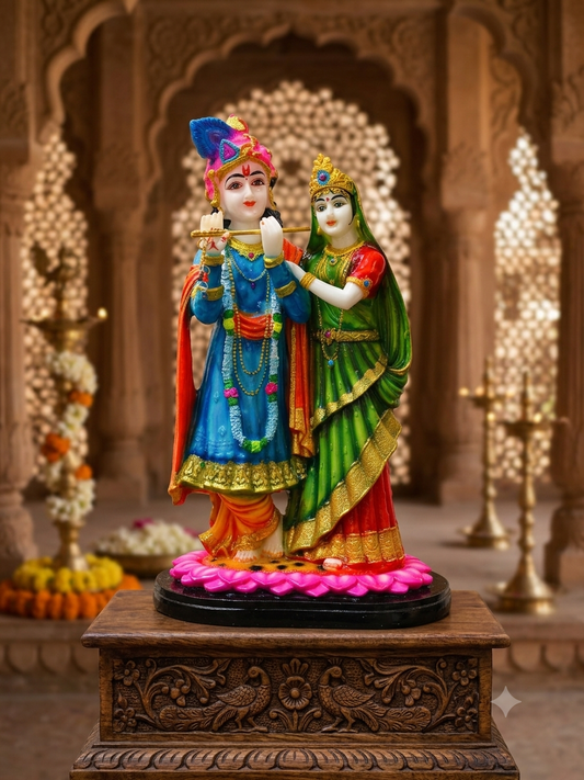 RADHA KRISHNA JI DIVINE MARBLE FINISHED IDOL RK022