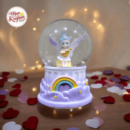 GLASS SHOWPIECE WITH CUTE DOLL IN IT L4