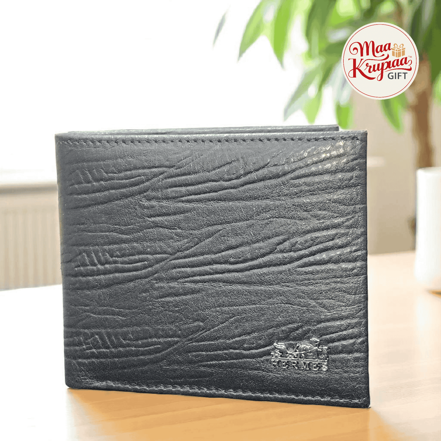 HERMÈS BLACK LEATHER WALLET W2299
