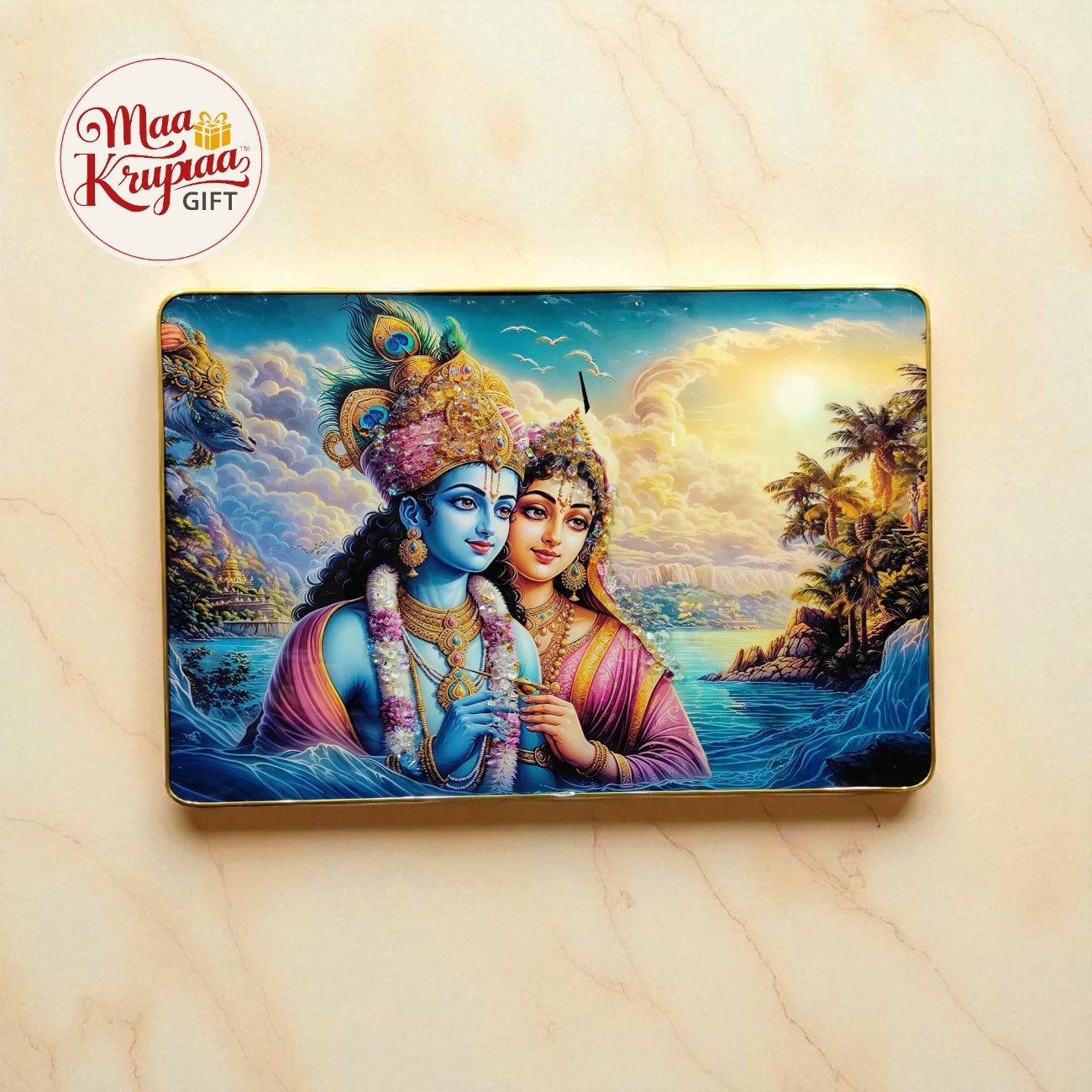 PREMIUM RADHA KRISHNA WALL FRAME W125