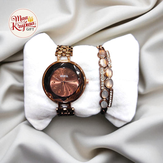DESIGNER WATCH AND BRACELET GIFT SET W60