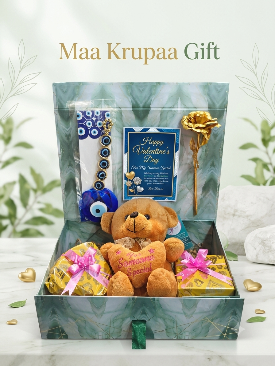 HAPPY BIRTHDAY MY LOVE GIFT HAMPER WITH CUTE TEDDY