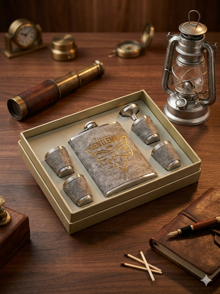 CLASSICAL HIP FLASK SET CM16