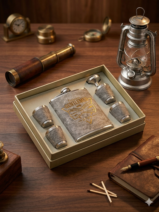 CLASSICAL HIP FLASK SET CM16