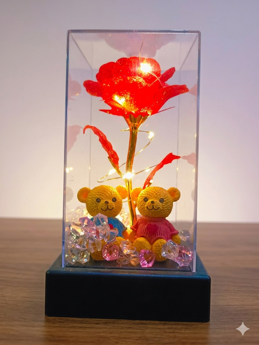 Love Bloom Crystal Box Showpiece ( LS41 )