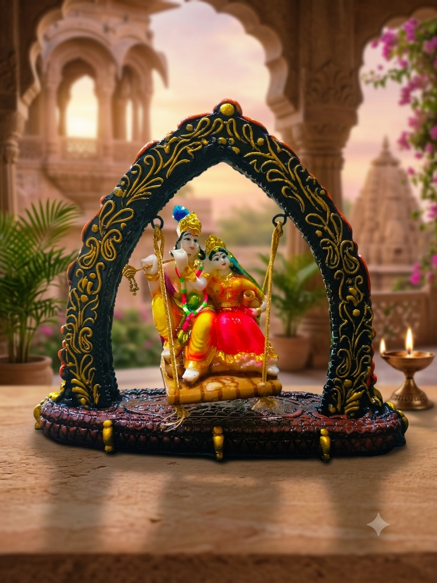 RADHA KRISHN JI SWINGING DIVINE IDOL RK031