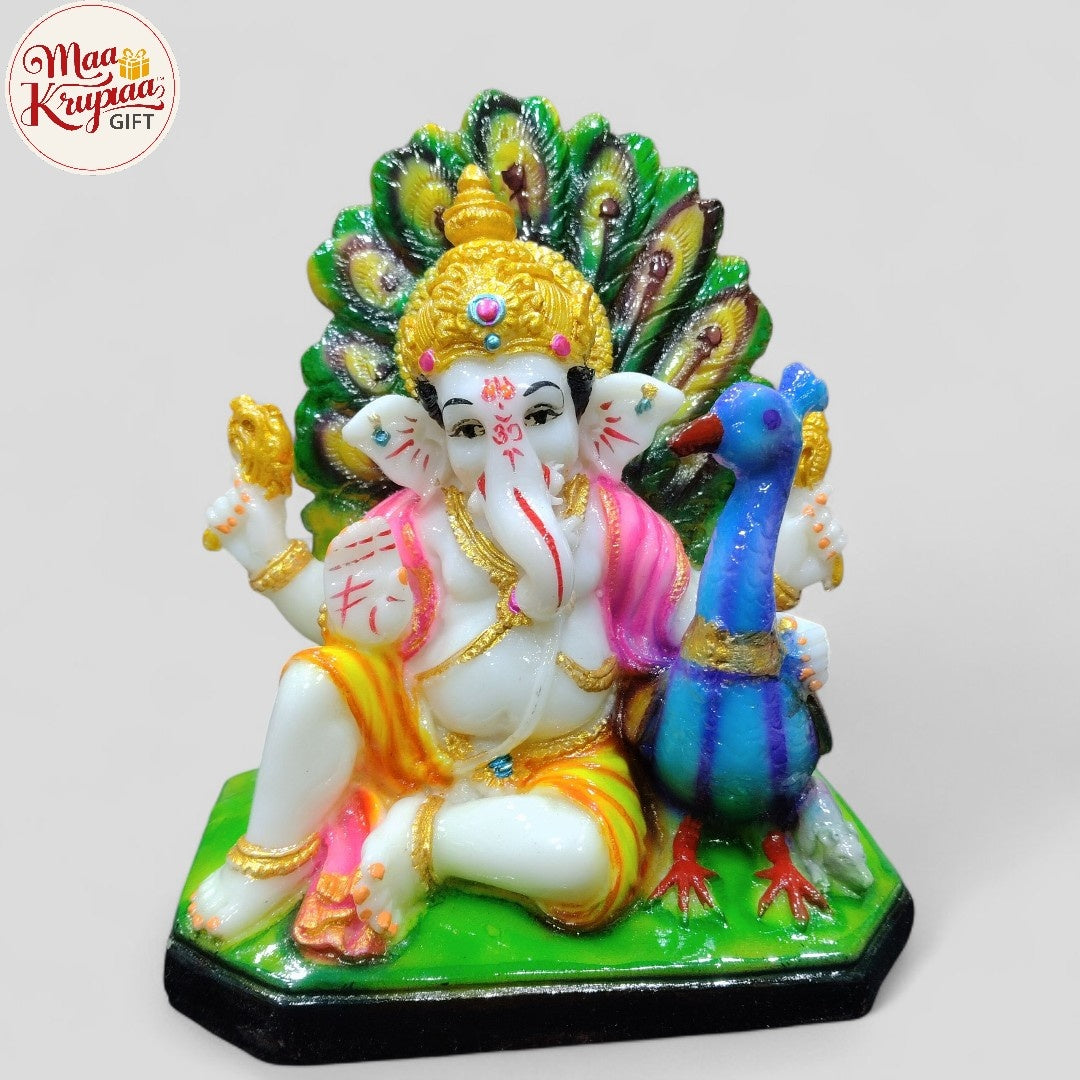 Lord Ganesha With a Peacock W335