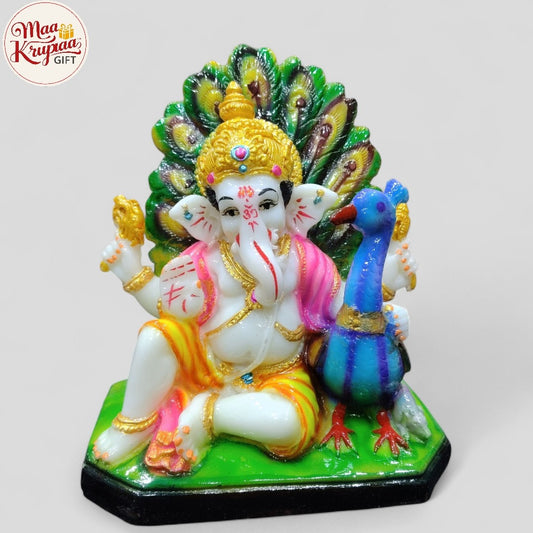 Lord Ganesha With a Peacock W335