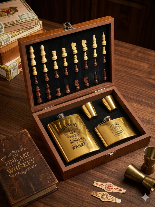 VINTAGE GENTLEMAN FLASK SET CM18