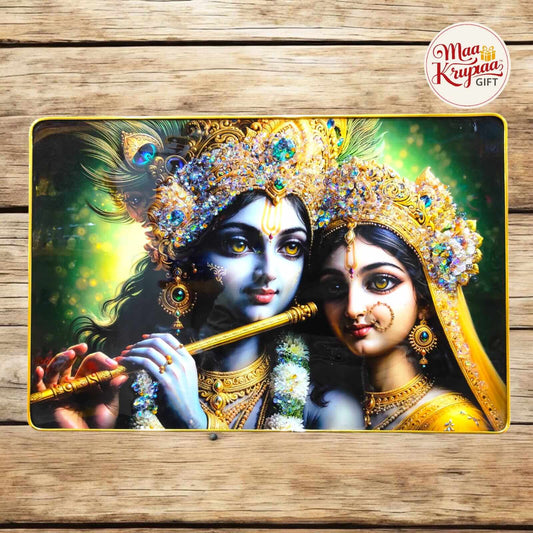 DIVINE RADHA KRISHNA FLUTE LOVE PRIMUME HOME DECOR WALL FRAME 811