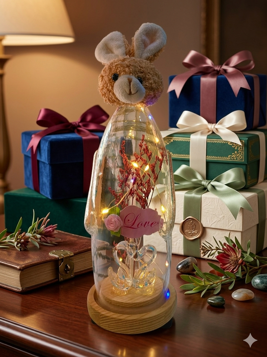 Glowy Bunny Bottle Love Showpiece ( LS62 )