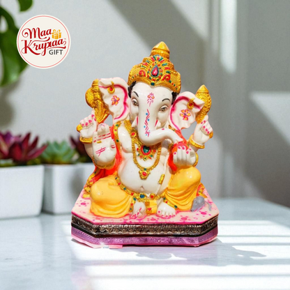 GANESH JI IN MULTICOLOUR IDOL  01300