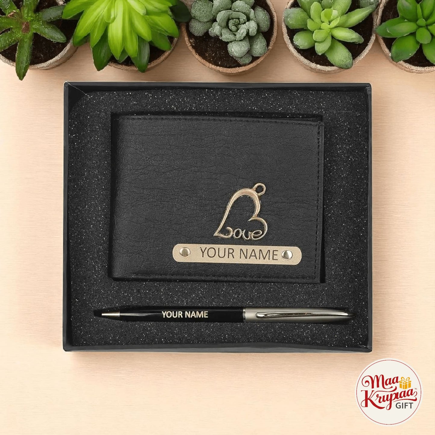 PERSONALIZED WALLET & PEN GIFT SET P7