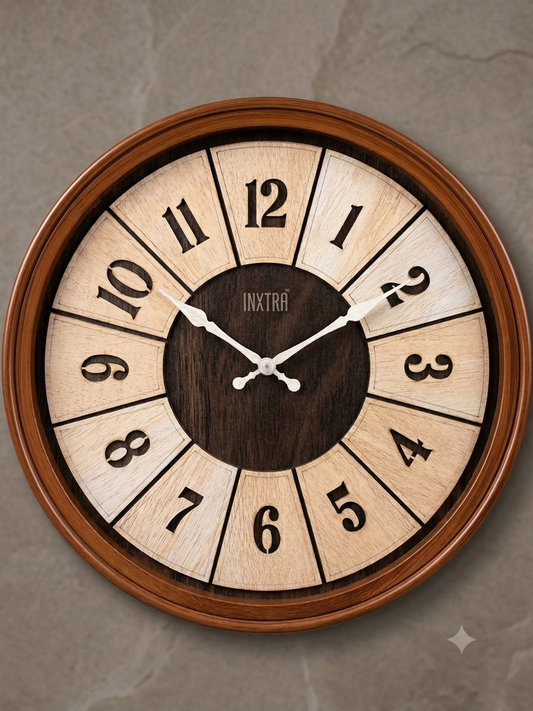INXTRA WOODEN ENGRAVED EDITION WALL CLOCK WC08