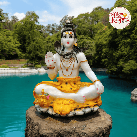 LORD SHIVA IDOL – SEATED POSE WITH BLESSING HAND 1024