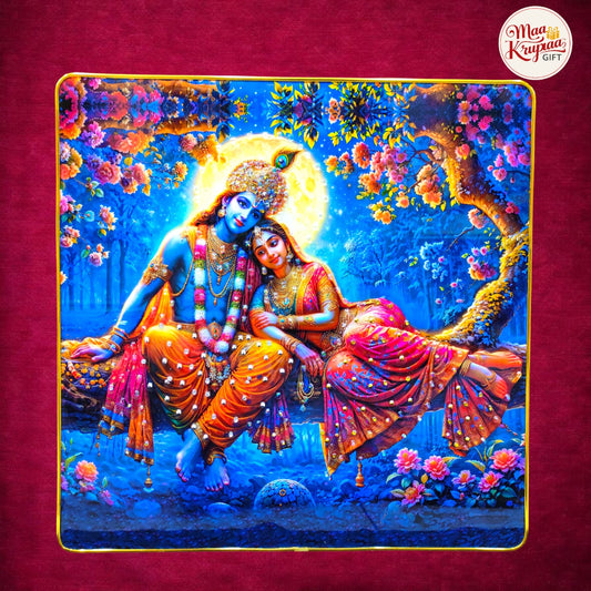 MOONLIGHT RADHA KRISHNA ETERNAL LOVE HOME DECOR WALL FRAME 1034 D29