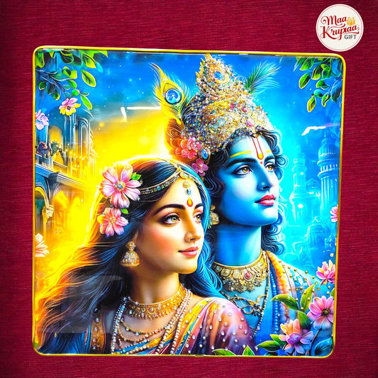 DIVINE RADHA KRISHNA CITY PALACE PORTRAIT HOME DECOR WALL FRAME 1034 D31