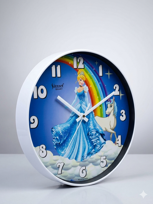 IZZERO ORIGNAL UNICORN WITH BARBIE WALL CLOCK MK63