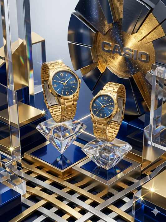 CASIO LUXE GOLD COUPLE WATCH CP2